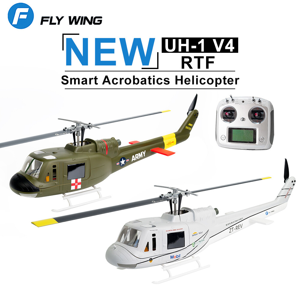 Fly Wing UH1 V4 10CH GPS 3D One Key Return Hovering RC RTF Helicopter 2 Blades