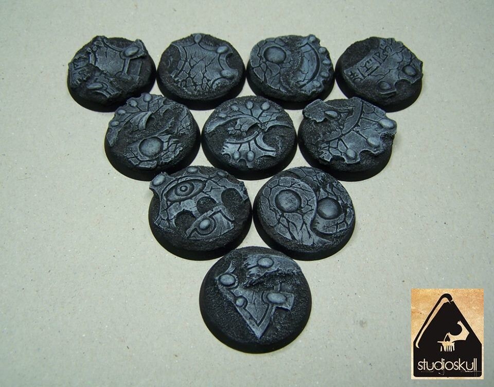 32mm RESIN BASES ELDAR RUINS (SERIES B) 10PCS