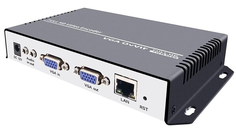 H.264 VGA Video Encoder VGA to IP Stream for IPTV, Live Stream, Broadcast Suppor
