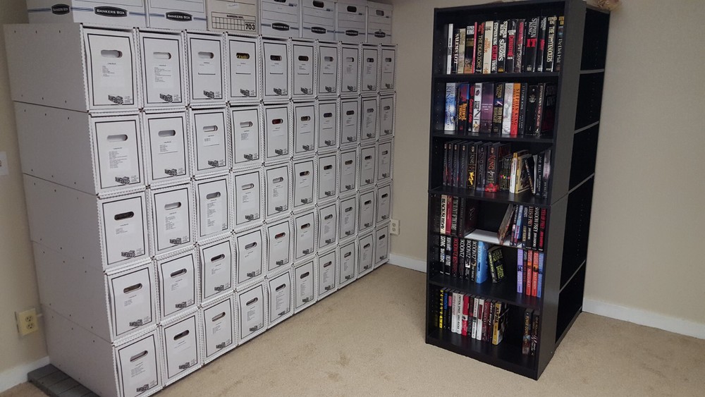 5 Pack LONG DrawerBoxes w/5 BoxSort Rails Comic Book Storage Boxes Stackable