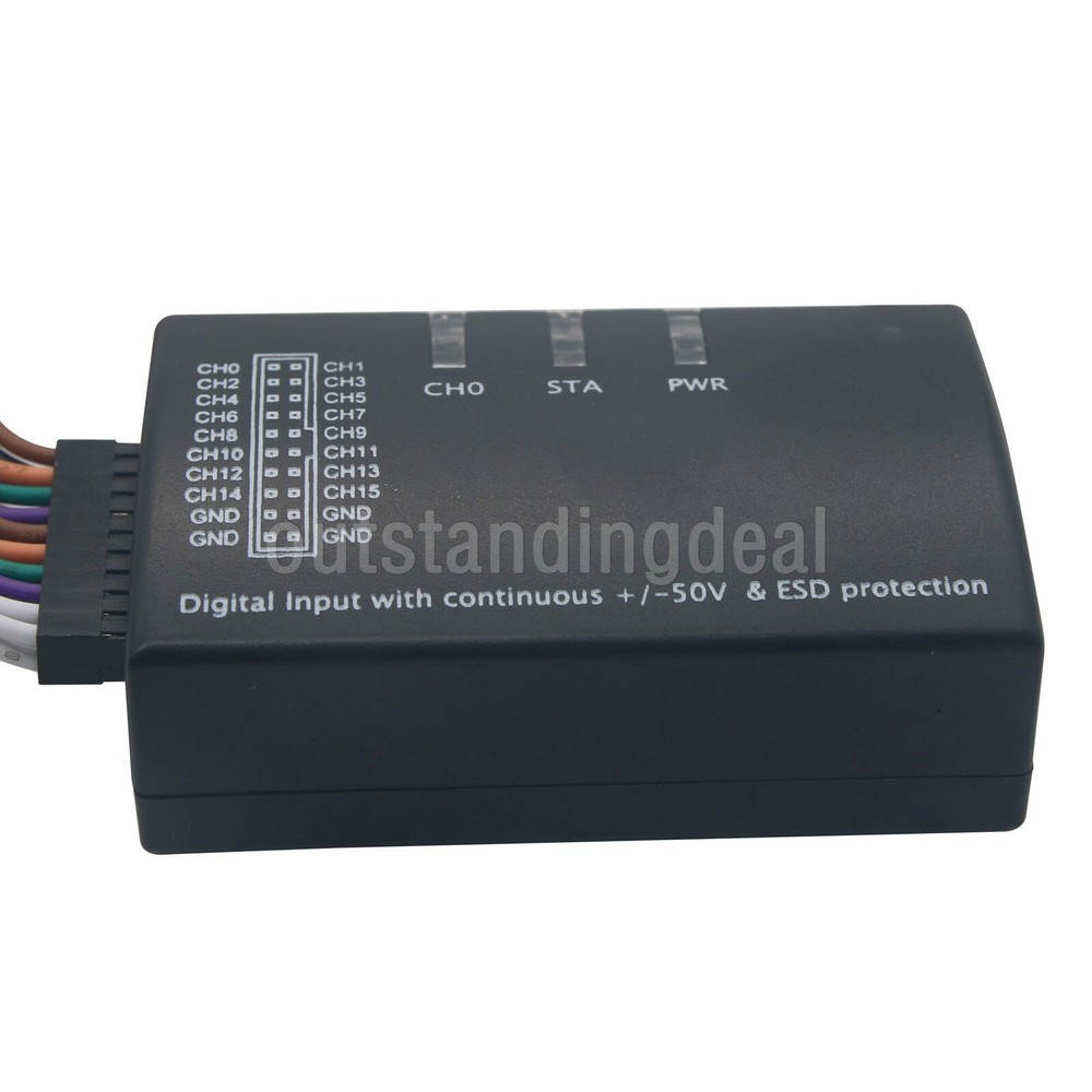 USB Logic Analyzer 100M Max Sample Rate 16CH Version 1.1.34 USA