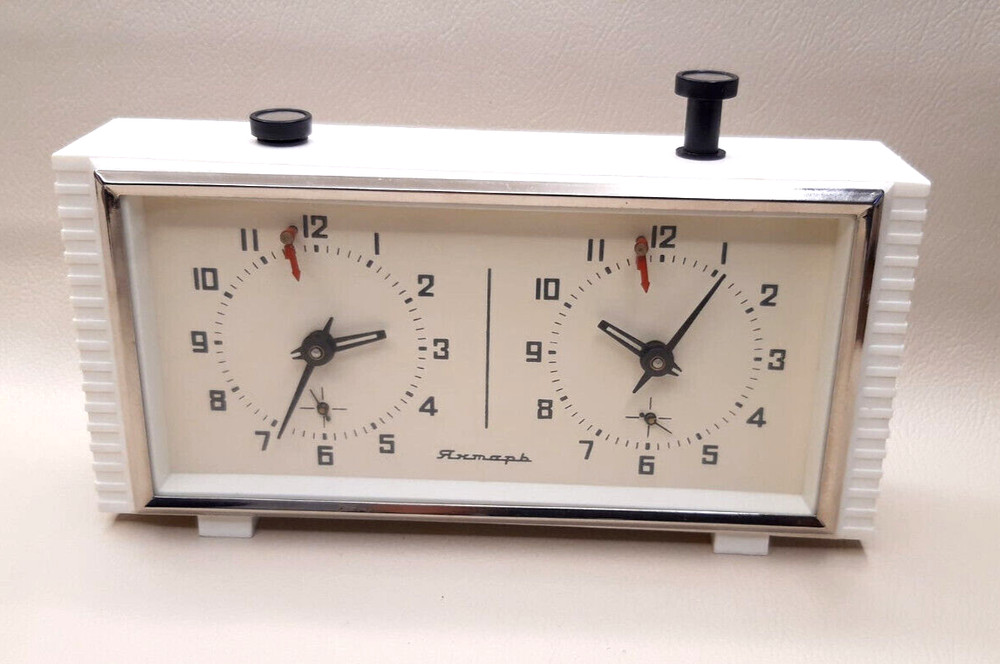 USSR Jantar Chess Clock Wind Up Mechanical Fully Working for Chess Game