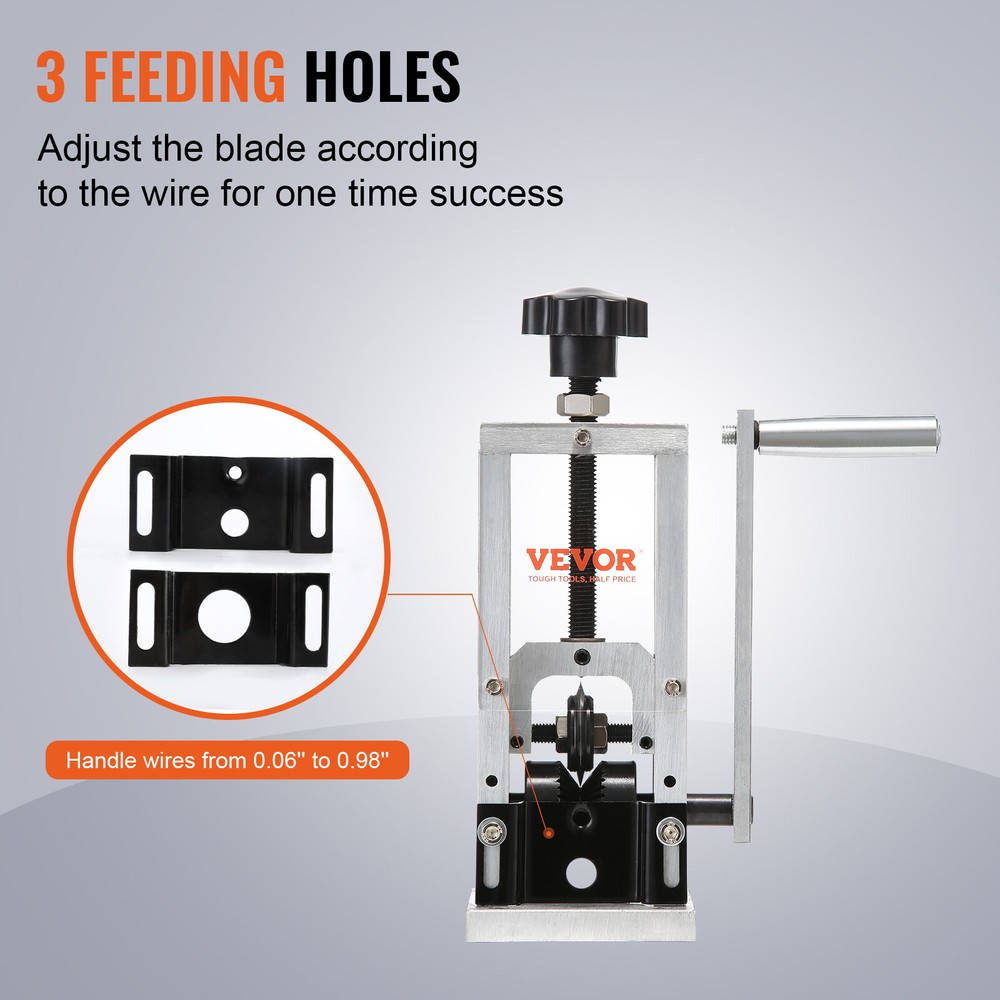 VEVOR Manual Wire Stripping Machine Portable Cable Stripper 0.06''-0.98'' Visual