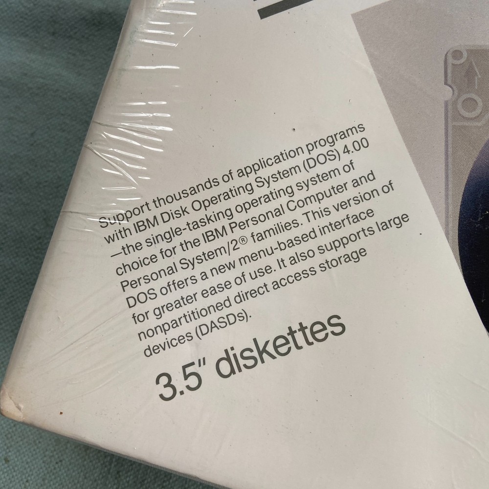 IBM Disk Operating System DOS Version 4.00 3.5" Diskettes NEW SEALED PS/2 PC