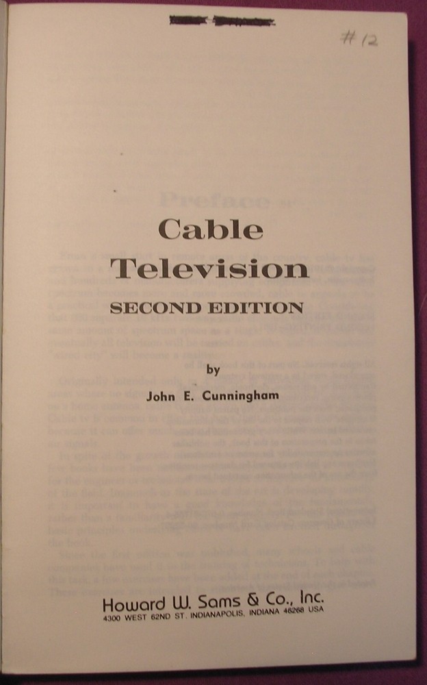 Cable Television, Second Edition, by John E. Cunningham, Vintage Technology