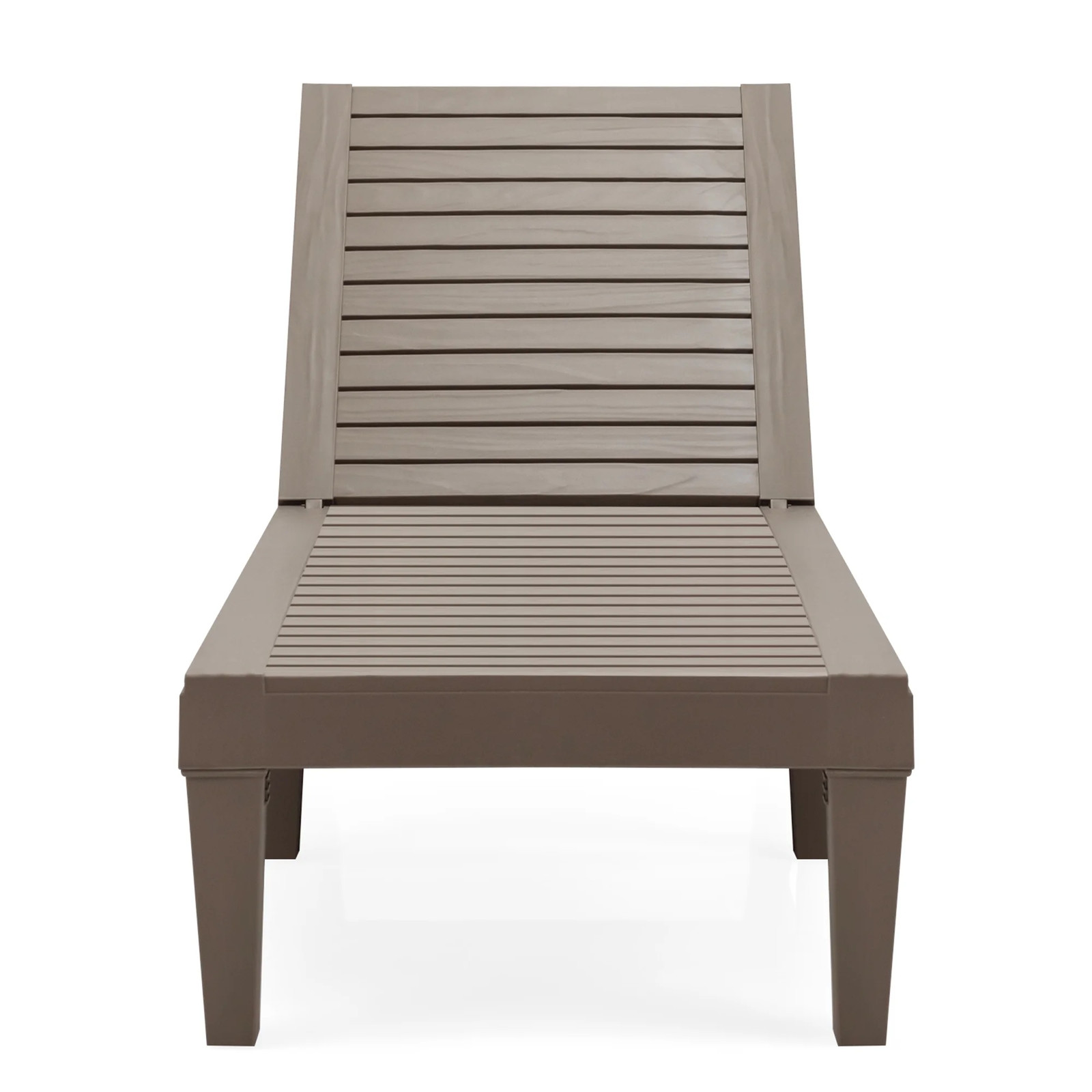 Patio Outdoor Chaise Lounge Chair Recliner W/ Adjustable Backrest Brown