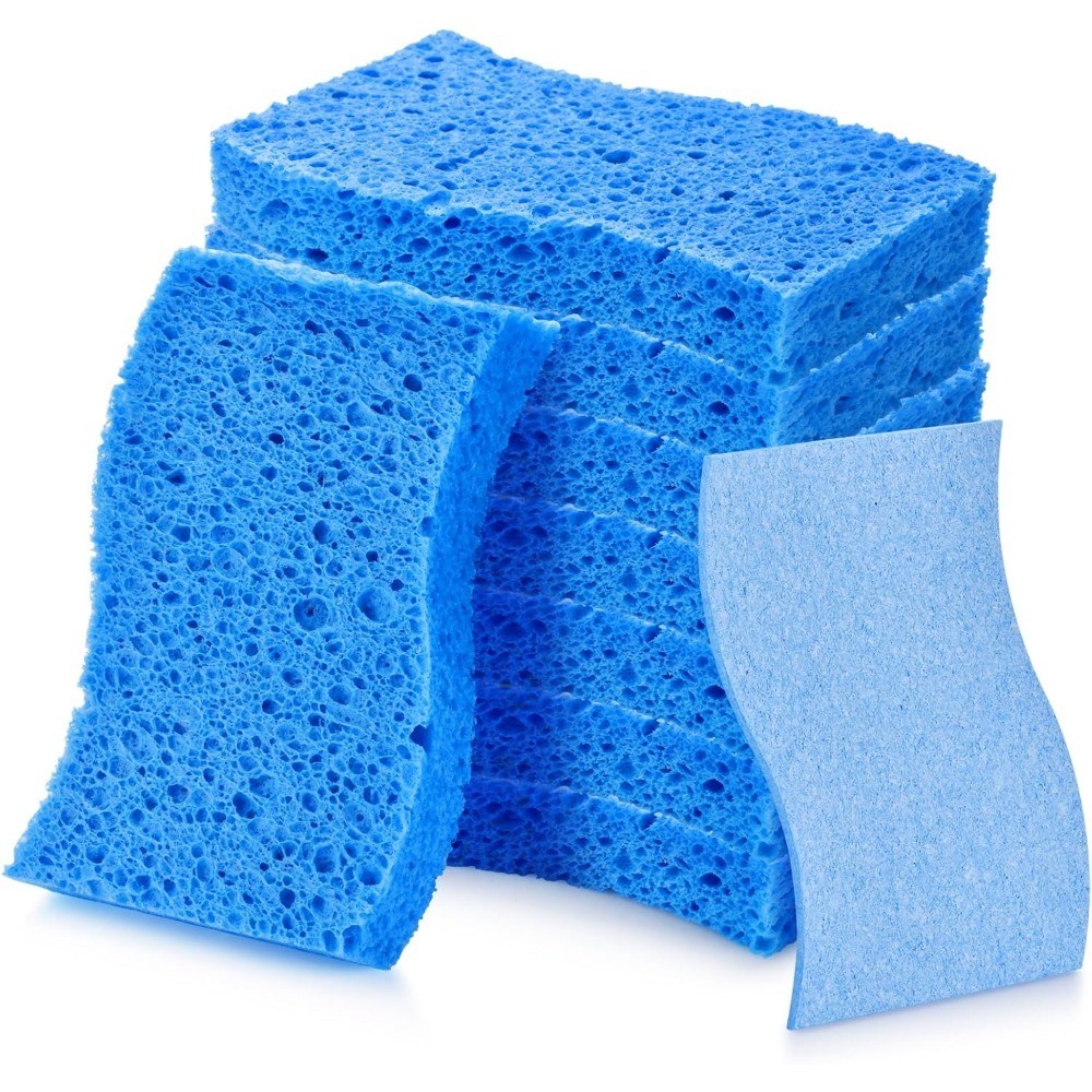 Premium 8 PCS Compressed Kitchen Sponges Non Scratch Scrub Sponges for Dish