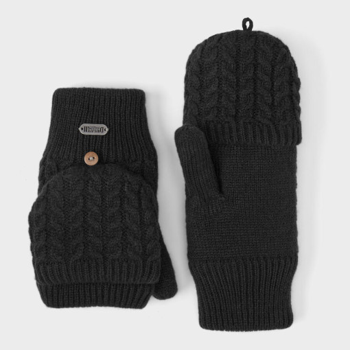 Women's Cable Knit Flip Mitt
