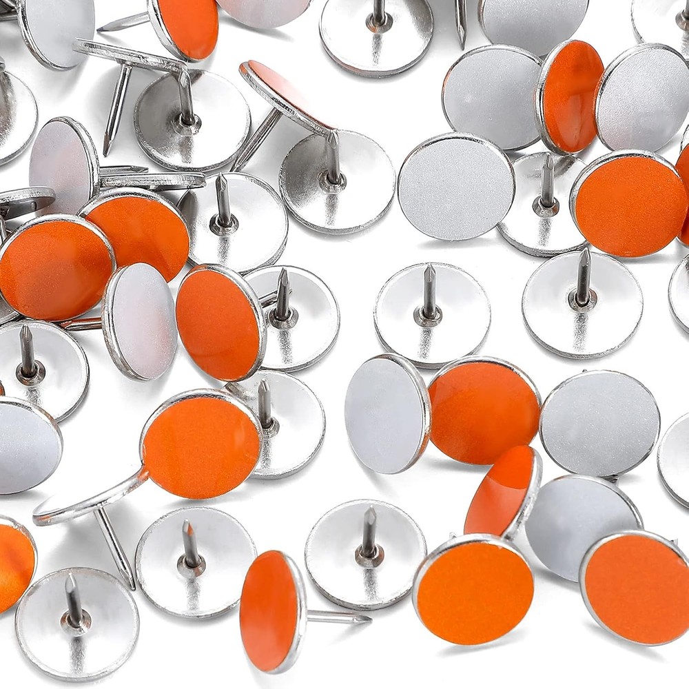 Epakh 200 Pack Reflective Tacks Trail Marking White, Orange