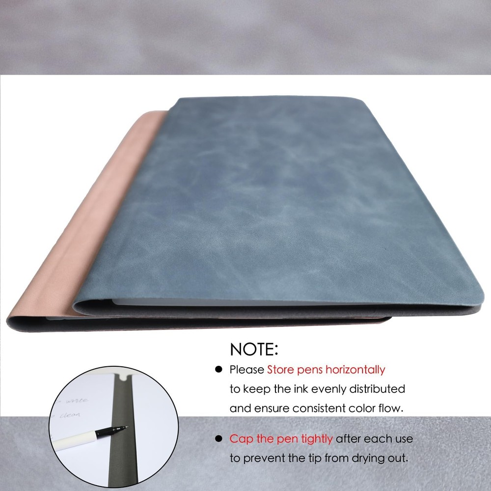 Portable Small Dry Erase Board Whiteboard Notebook Handheld Reusable White B