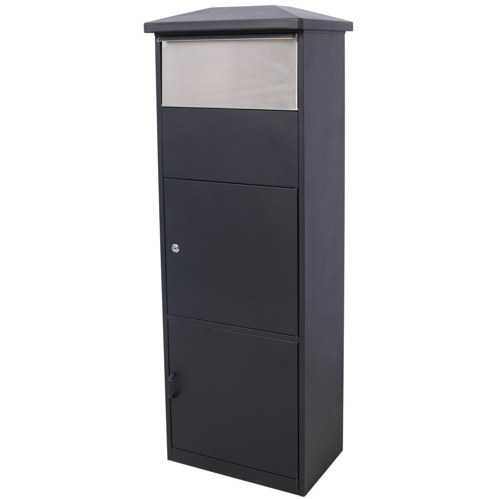 Large Package Delivery Parcel Mail Drop Box for Porch with Parcel Compartment
