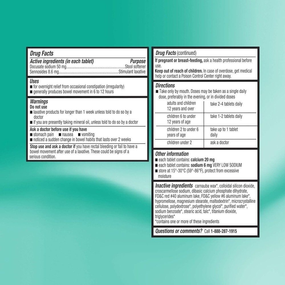 Equate Stool Softener Plus Stimulant Laxative Tablets -Constipation, 240 Tablets