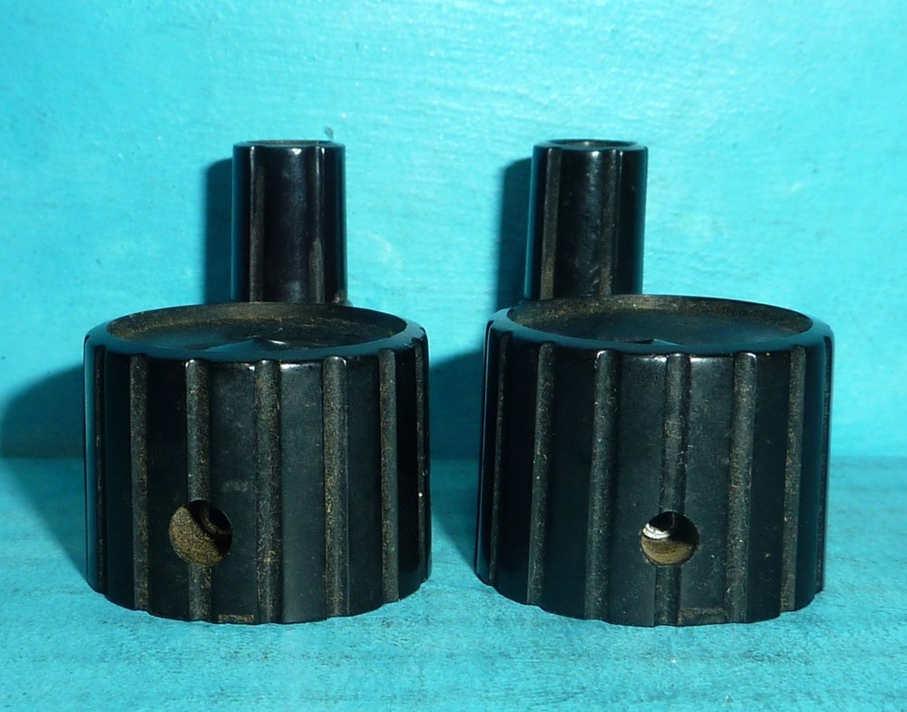 2 Small Spinner Speed Knobs HP 1in Diameter Brass Insert 1/4in Shaft