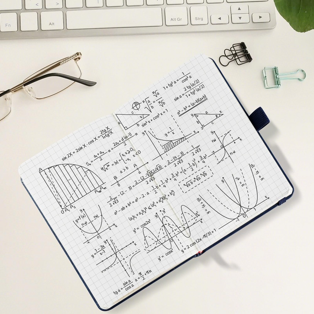 Small Notebook, Pocket Notebook, 3 Pack, Notebook A6, Squared,3.7" x Graph