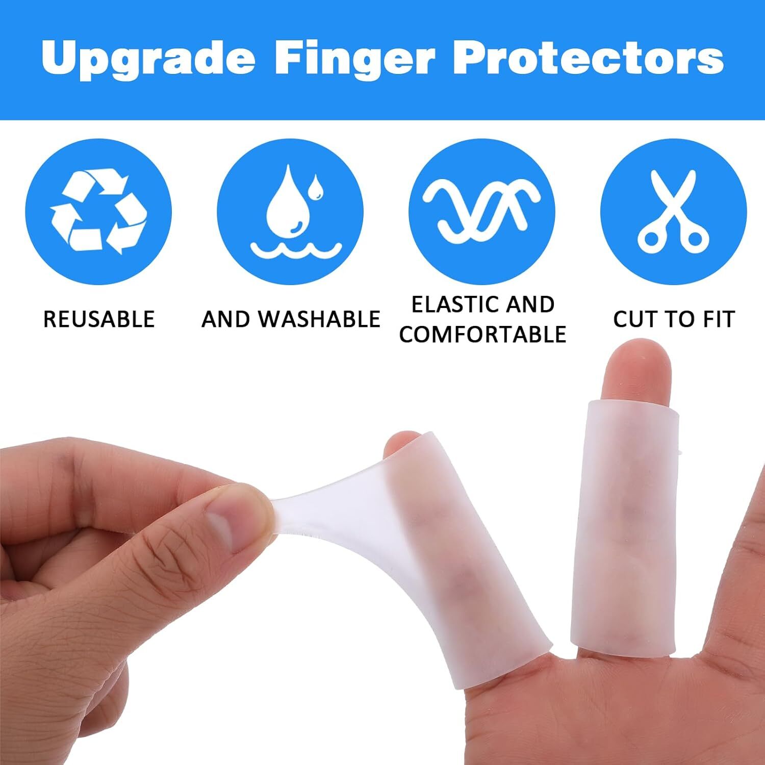 20× Silicone Gel Finger Sleeve Protectors Finger Sleeve Cushions & Protect USA