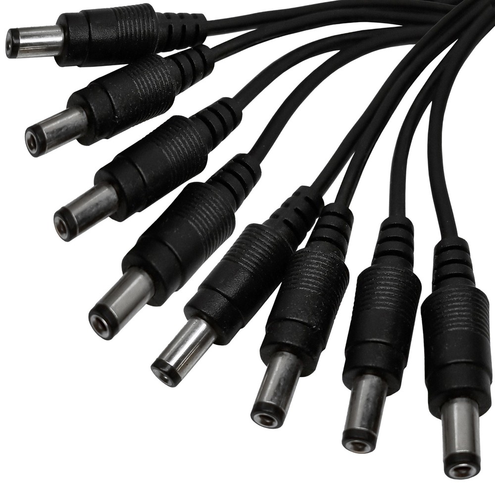 5 Pack - 8 Way Channel DC Power Splitter Adapter Cable for CCTV Security Camera