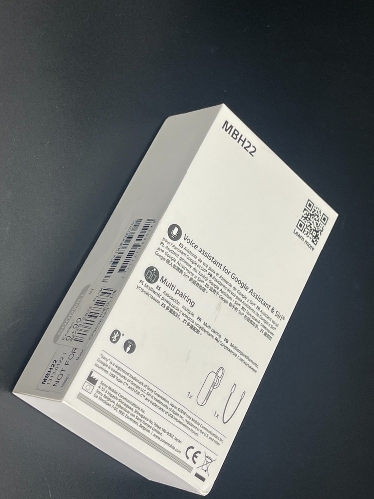 Sony MBH22 Mono Bluetooth Headset, White