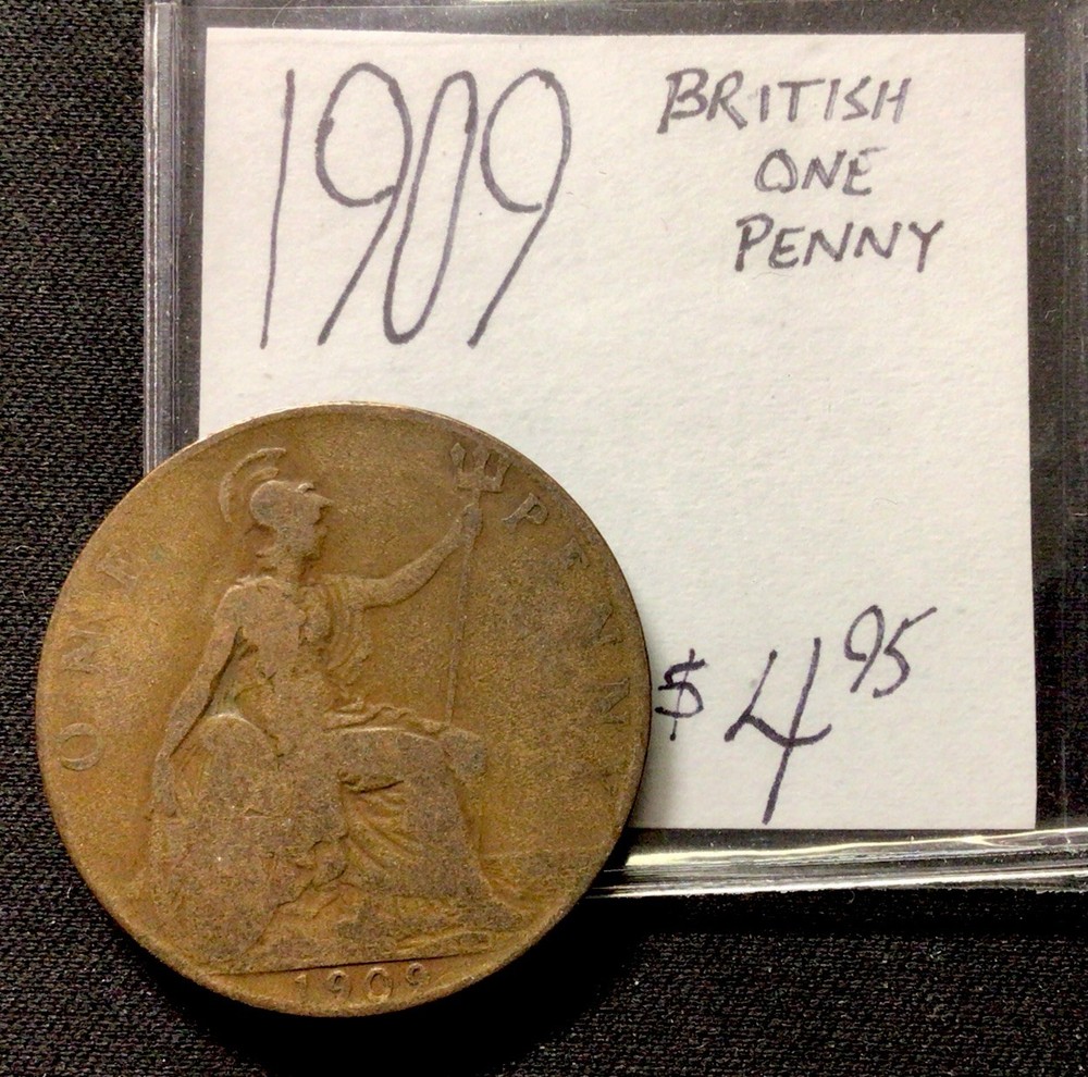 1909 British One Penny! ENN Coins