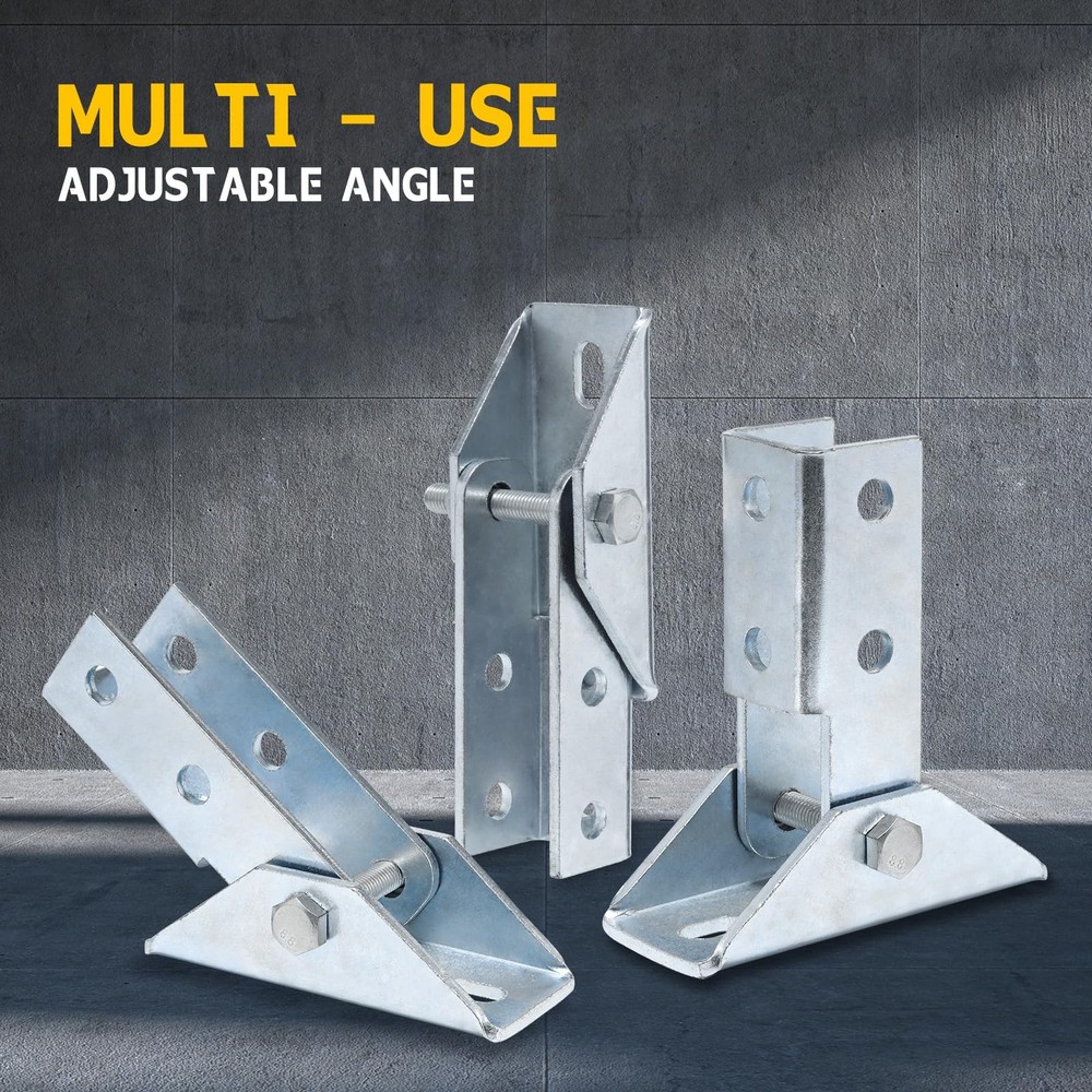 4 Pcs Adjustable Brace Fitting, Single Adjustable Angle Braces for 1-5/8" Str...