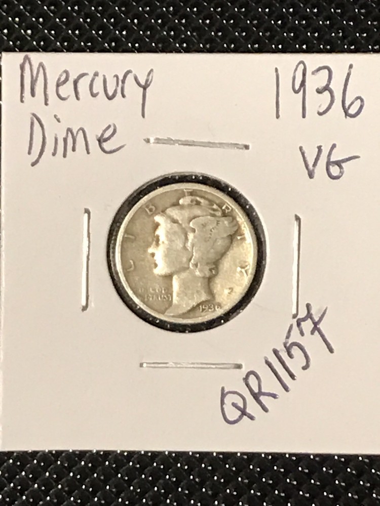 1936 Mercury Dime  VG