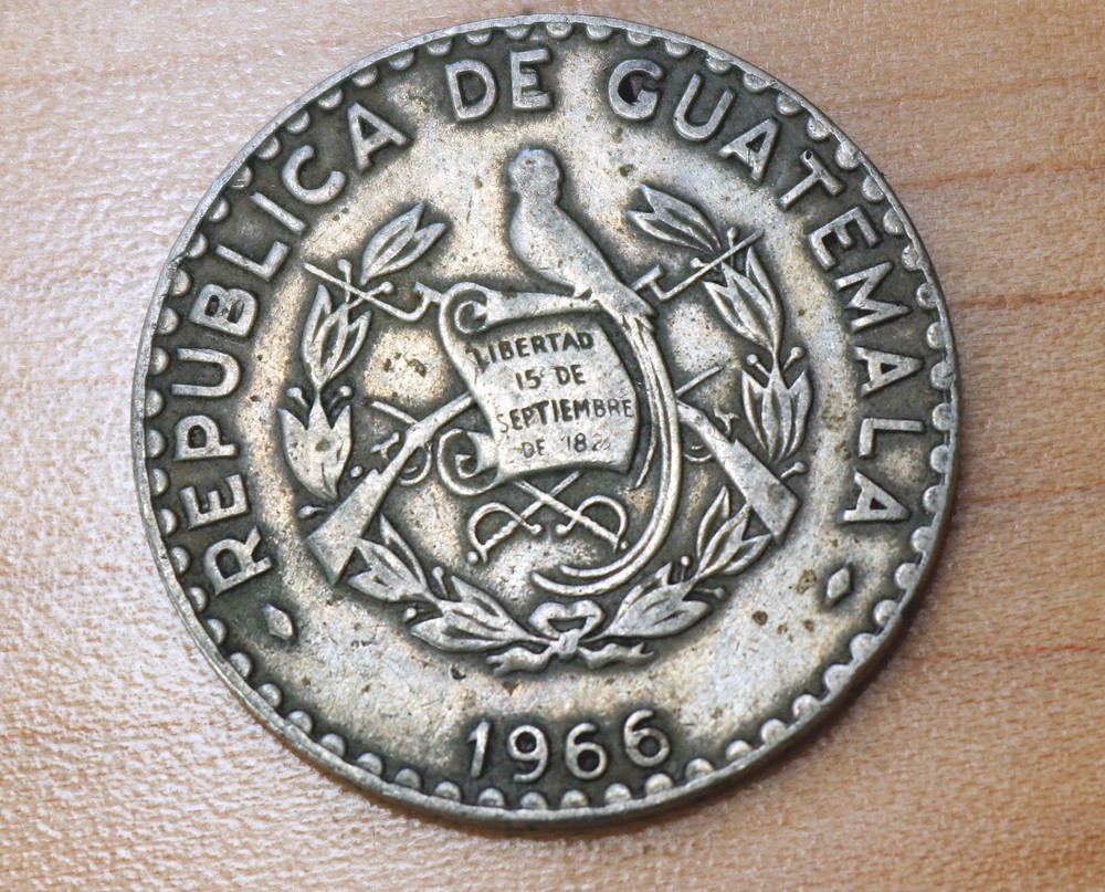 1966 Guatemala 25 Centavos