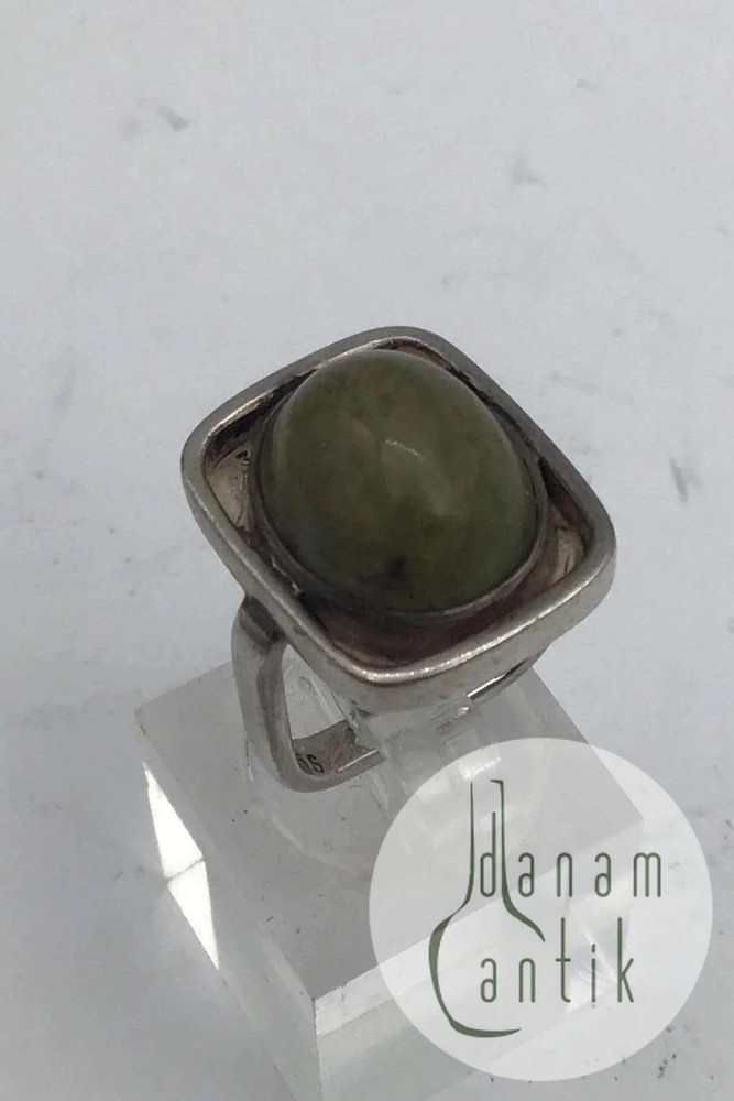 A Ring Sterling Silver Ring with Mosagat