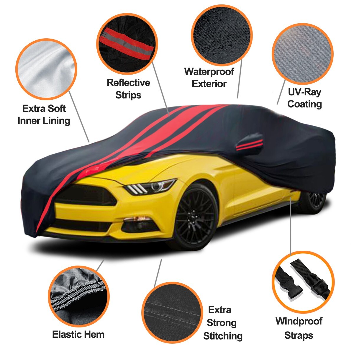 6 Layer 100% Waterproof All Weather For CHEVY CAMARO Custom Car Cover Outdoor