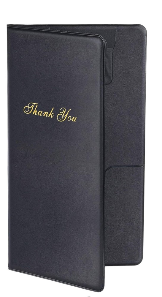 4 Pcs Padded Guest Check Card Holder Presenter Pack Restaurant Server Bill Book