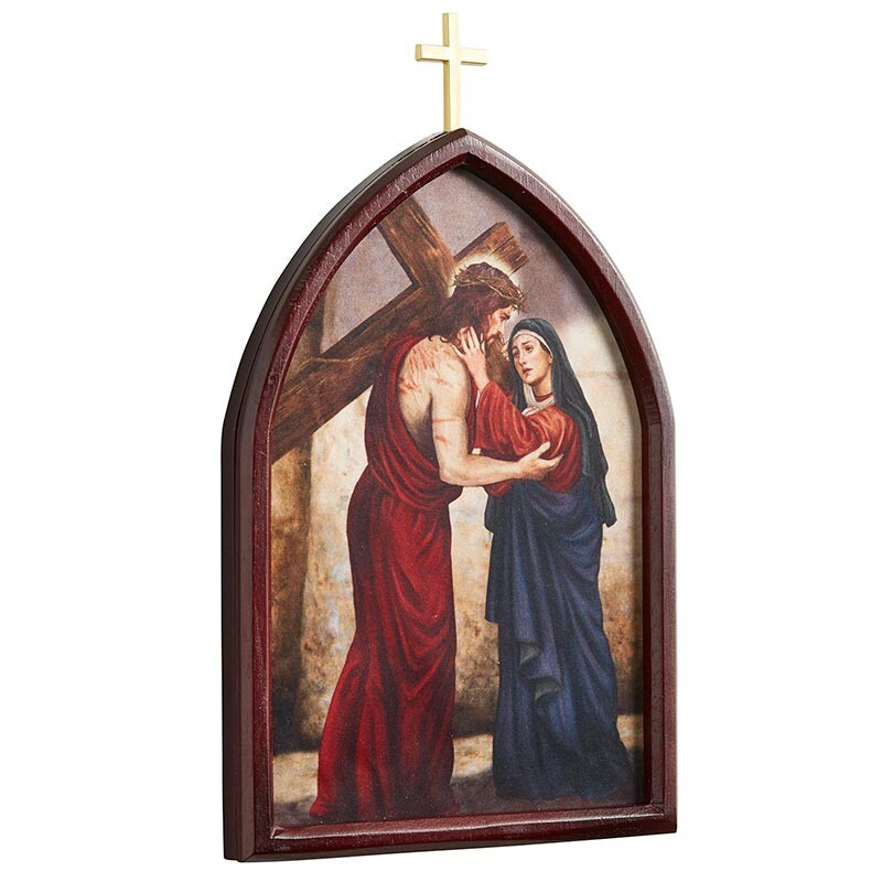 Stations of The Cross Wood Plaque Set, 10'' H. (USUALLY SHIPS WITHIN 2 DAYS)