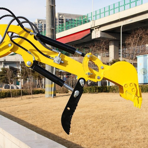 Hydraulic Thumb Clip Sets For 0.8-1.5T Mini Excavator Attachments with 2 hoses