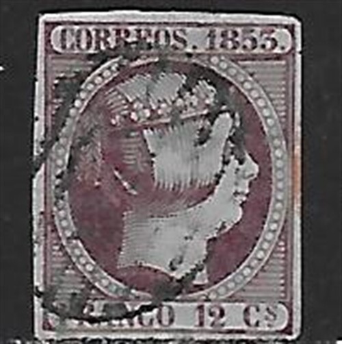 Spain 1853 YV 18 CANC VF