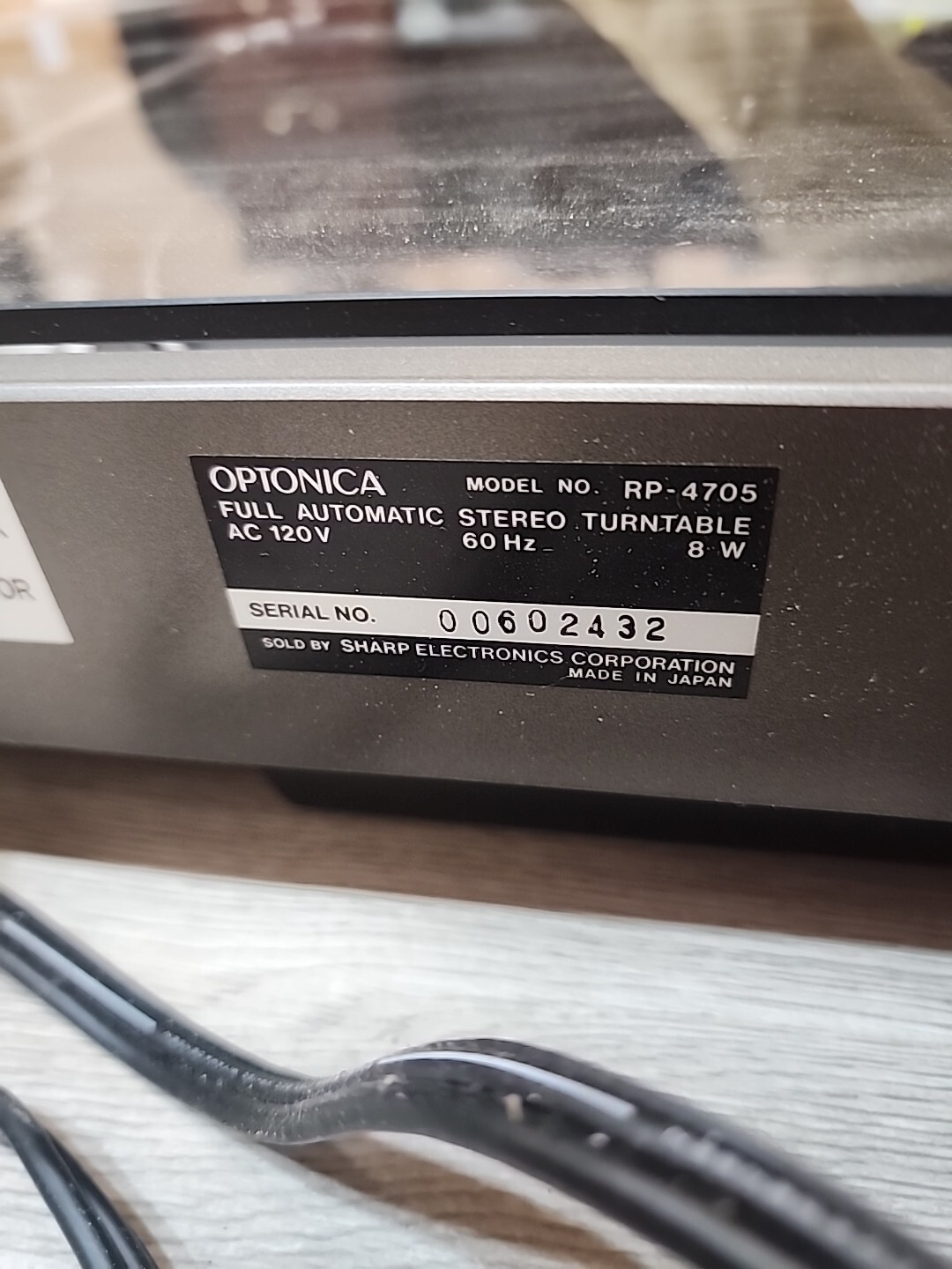 OPTONICA RP-4705 DIRECT DRIVE TURNTABLE