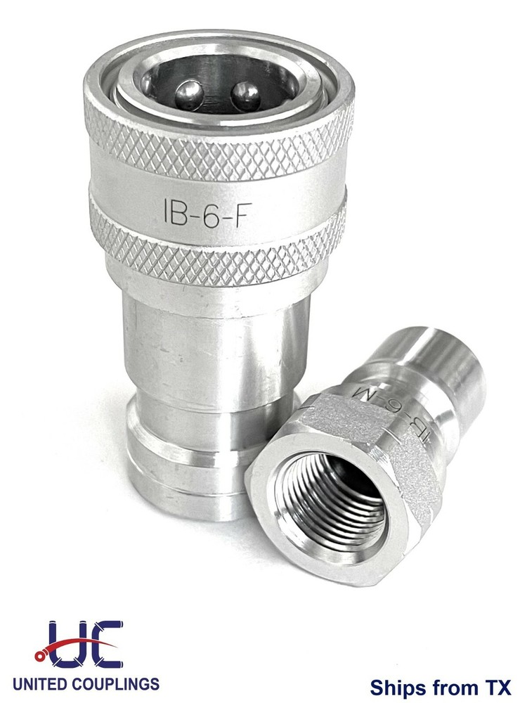 3/8 Hydraulic Quick Coupler / Coupling | ISO B 7241 | NPT Thread | 10 Sets