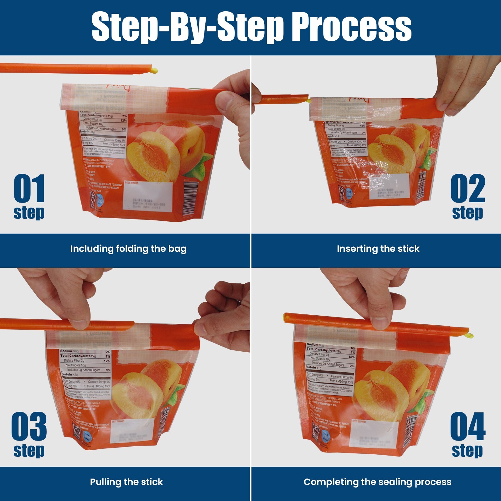 21-Bag Sealer Stick, 5 Diffrent Sizes multicolor,Keep Bags Airtight & Food Fresh