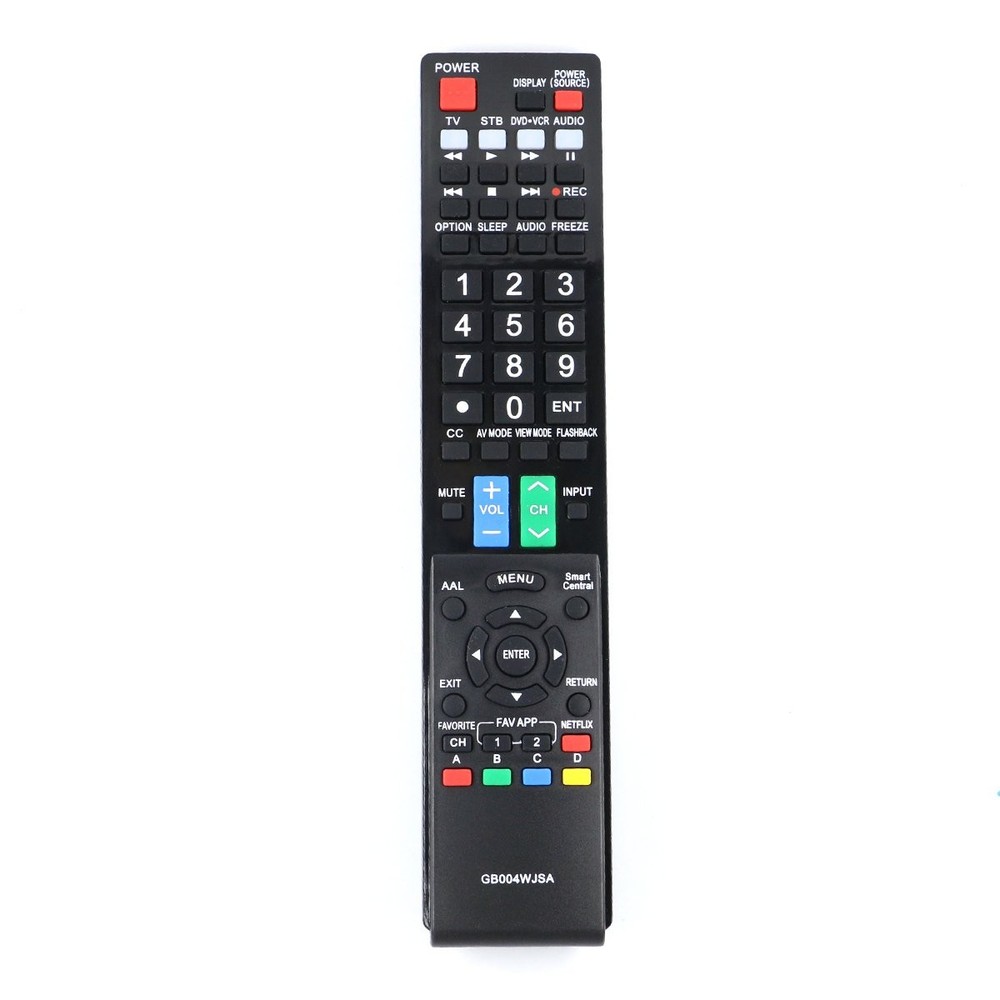 New GB004WJSA Replace Remote for Sharp Smart TVs LC-60LE832U Black