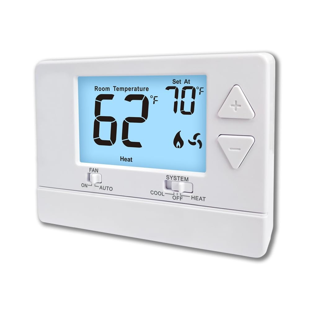 NonProgrammable Thermostat for Home, Digital Energy-Saving Thermostat,Single-...
