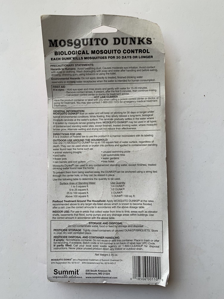 Summit Mosquito Dunks® Floating Pod - Biologically Safe Method 6 pack