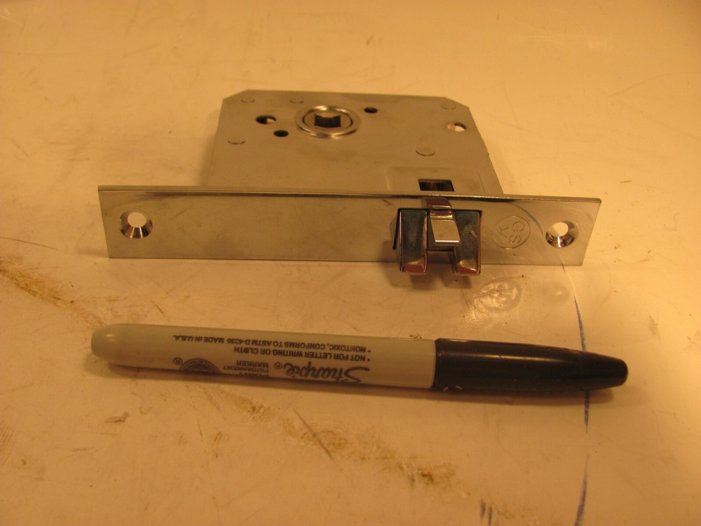 ws SCHWEPPER POLISHED CHROME MORTISE LOCK ASSEMBLY PASSAGE left HAND