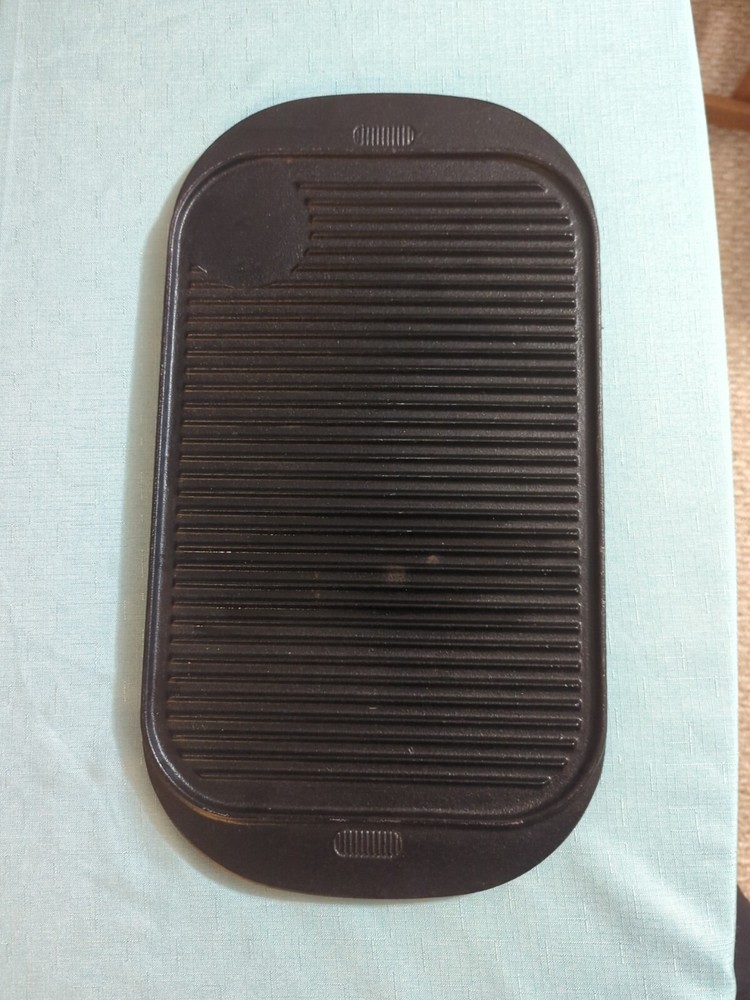 Reversible Cast Iron Pro Grid & Smooth Griddle Grill 19" X 10"