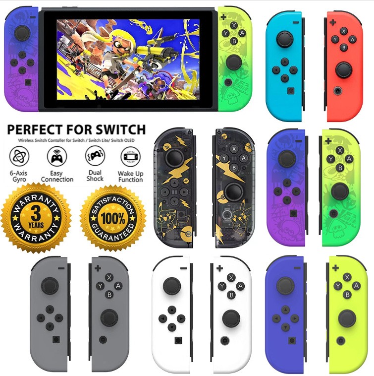 For Nintendo Switch Controller Joy Con Left&Right 1 Pair RGB Wireless Gamepad