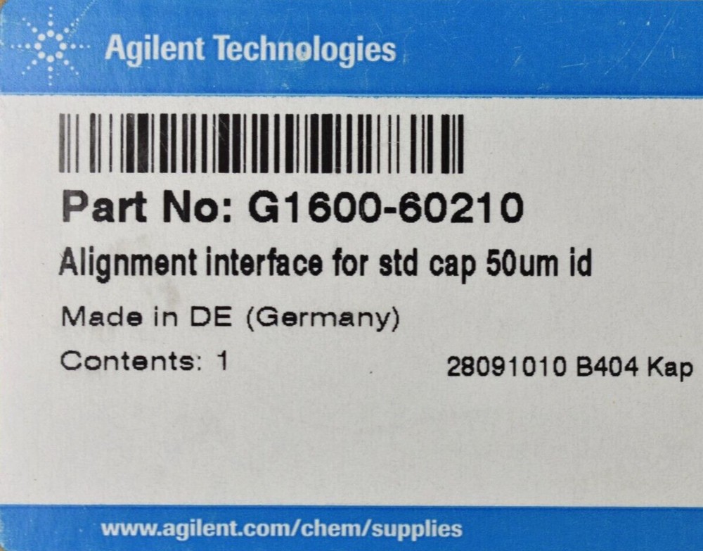 Agilent Technologies G1600-60210 Alignment Interface For STD Cap 50um Id