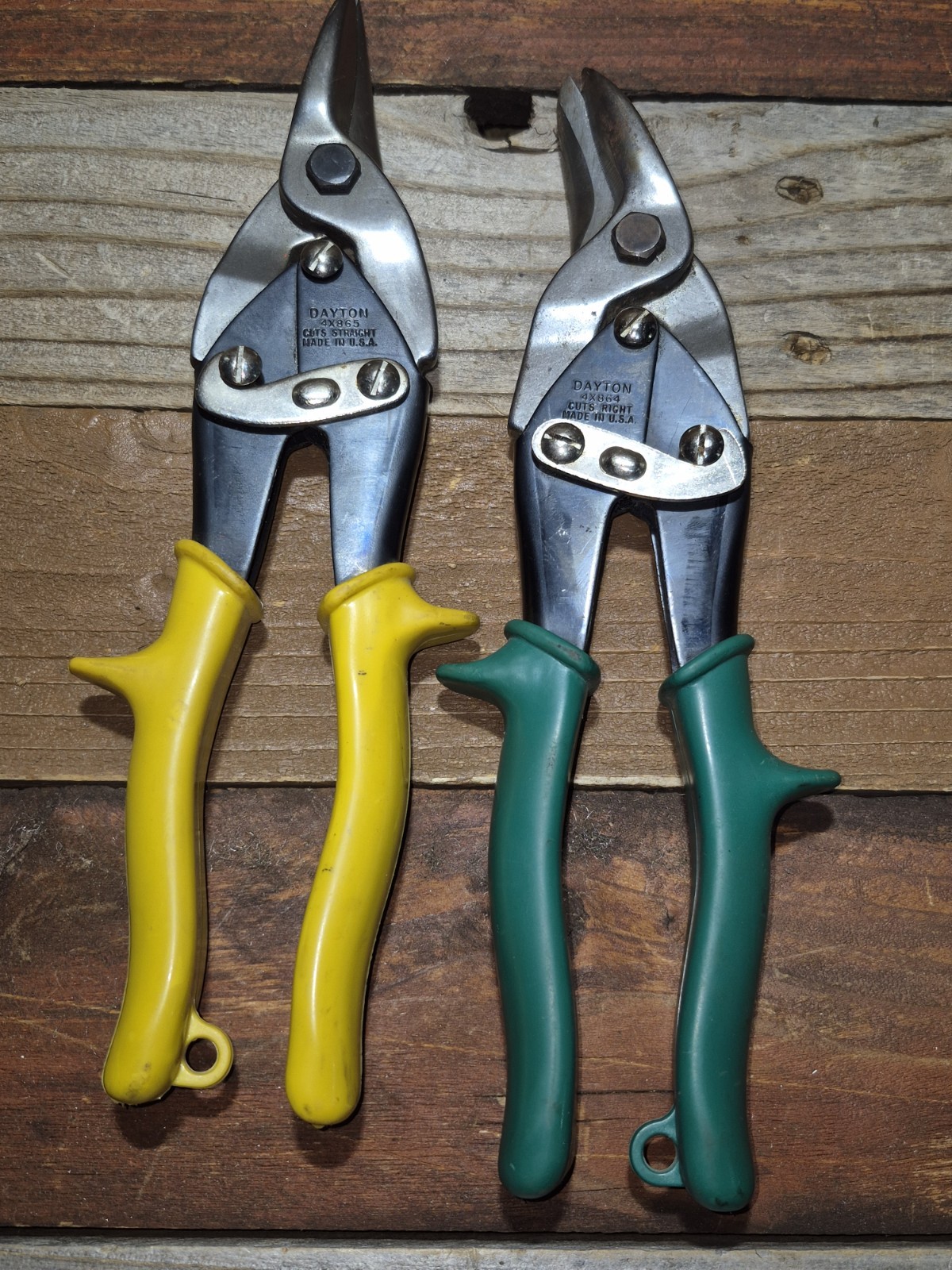 2 DAYTON Tin Snip Straight & Right Cut Aviation Sheet Metal Made U.S.A. Sharp