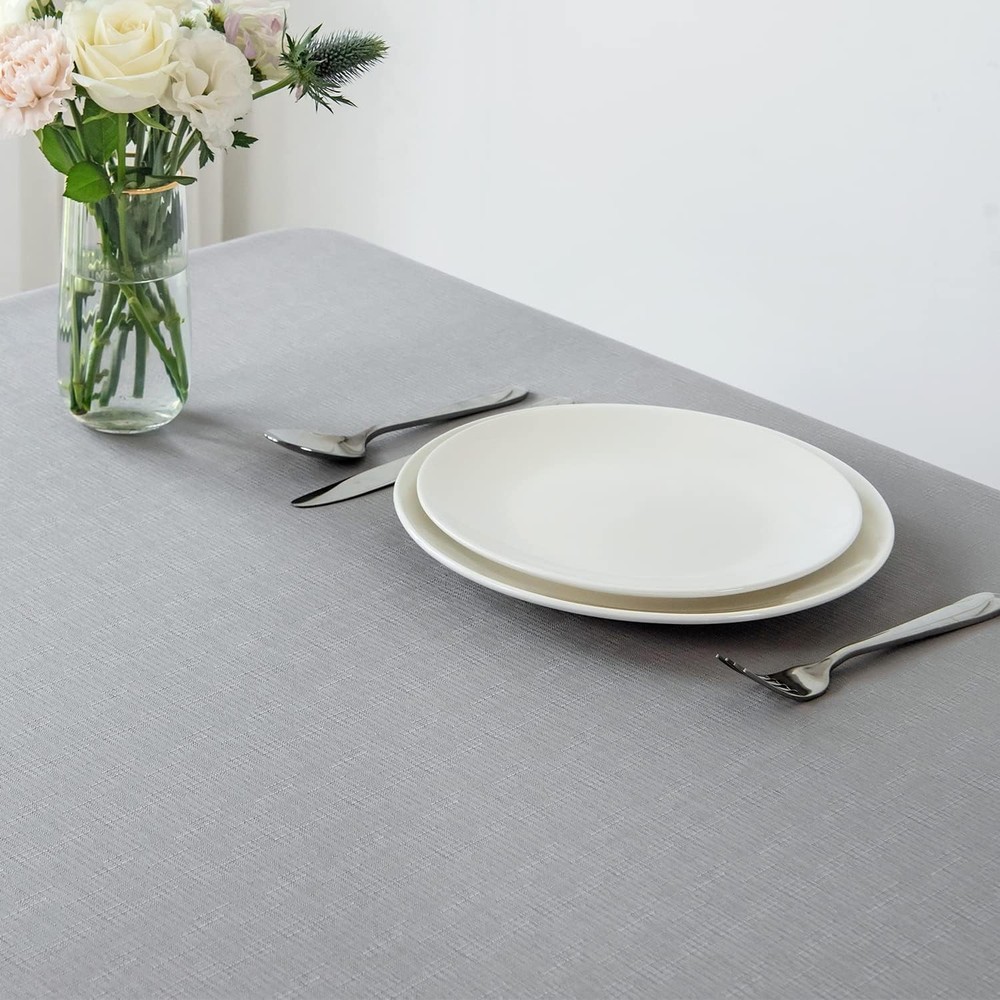 maxmill Rectangle Slubby Textured 70 x 52 (Rectangular), Light Grey