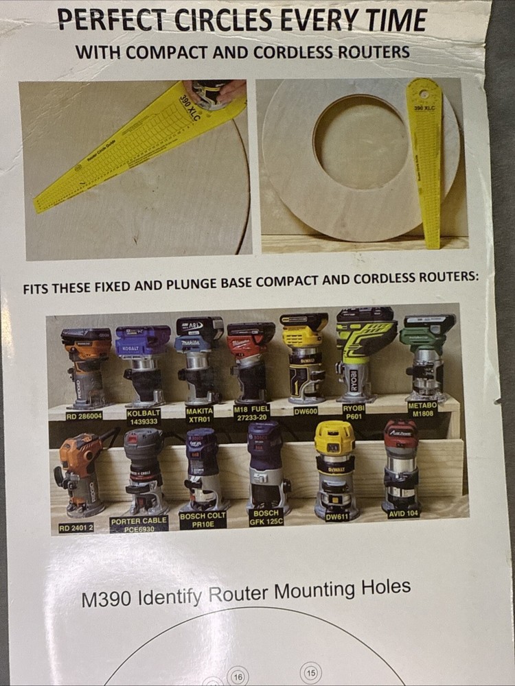 Jasper XL Large Circle Guide For Compact & Cordless Routers