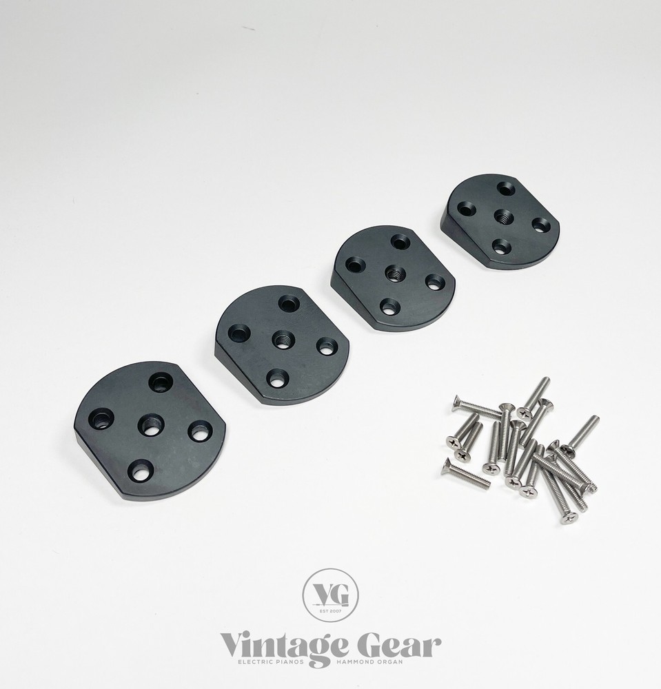 Clavinet D6 or C Leg Flanges - Black