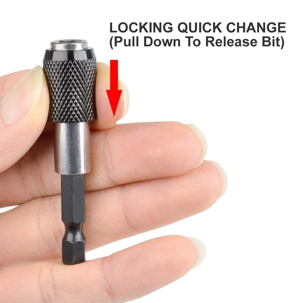 Drywall Screw Setter Bits Sheetrock Dimpler Bit Set + Quick Change Bit Holder