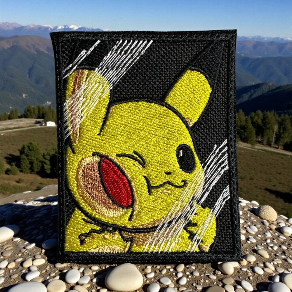 Pickachu Embroidery Patch Multi Sizes 2.97" -4.94"