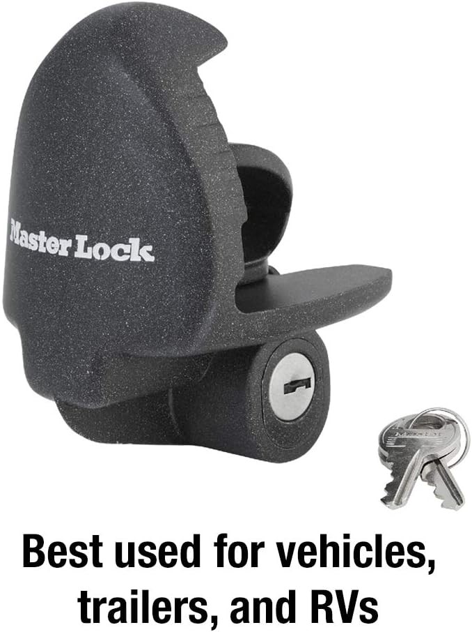 Master Lock 379ATPY Universal Trailer Hitch Lock, Black