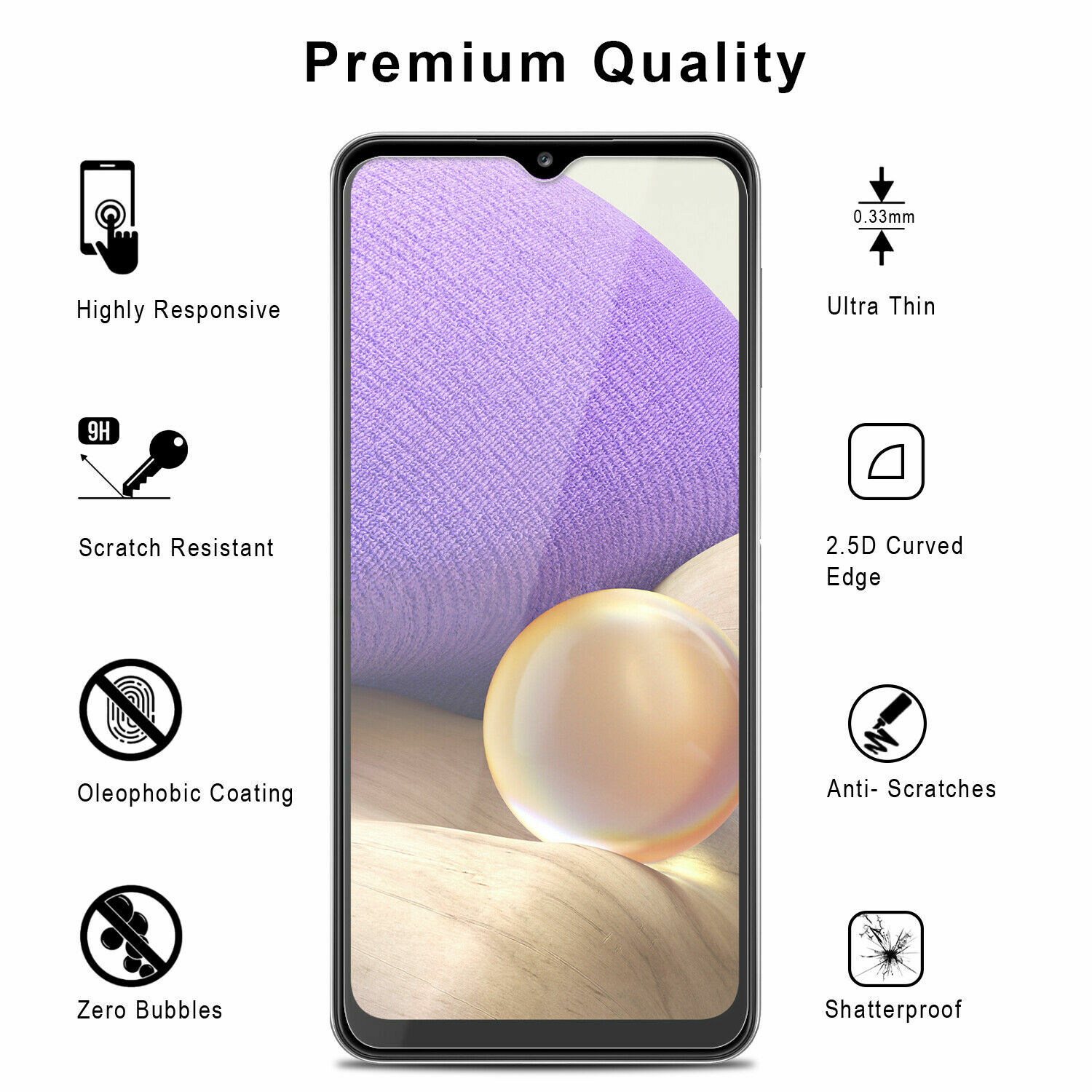 2-PACK For Samsung Galaxy A17 5G High Quality Tempered Glass Screen Protector