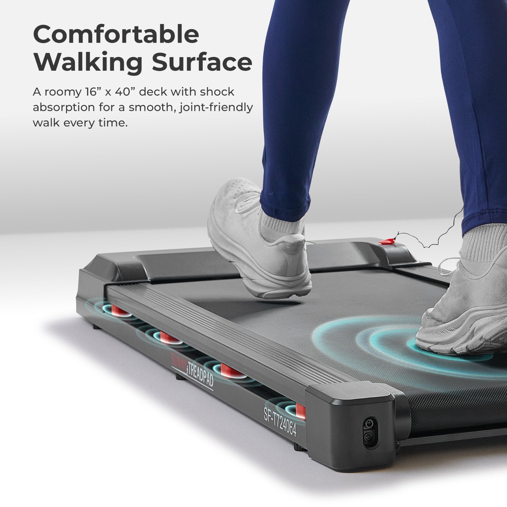 Smart WIFI Compact Cushioned Deck Walking Pad with Remote Bluetooth LED Display